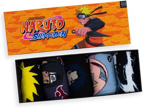 مجموعة هدايا Odd Sox–Men’s Crew Sock Gift Box - 5 جوارب ملونة ومريحة ومميزة - رائعة لمحبي الحبوب والرسوم المتحركة in Saudi Arabia