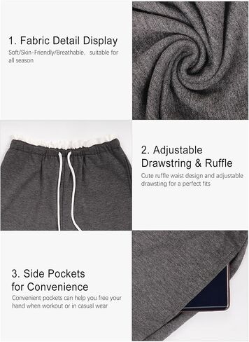 Anbech بنطال رياضي واسع الساق للنساء 2025 منخفض الارتفاع برباط فضفاض بنطال رياضي غير رسمي بنطلون طويل للركض مع جيوب in Kuwait