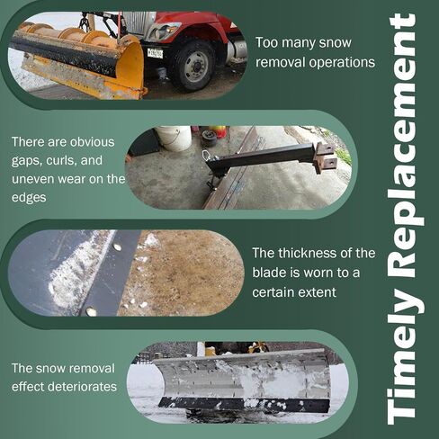Qagea Heavy Duty Snow Plow Blade Edge Compatible with John Deere Sub-Compact Tractors Replaces M120139 (48 inch) in Saudi Arabia