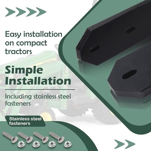Qagea Heavy Duty Snow Plow Blade Edge Compatible with John Deere Sub-Compact Tractors Replaces M120139 (48 inch) in Saudi Arabia