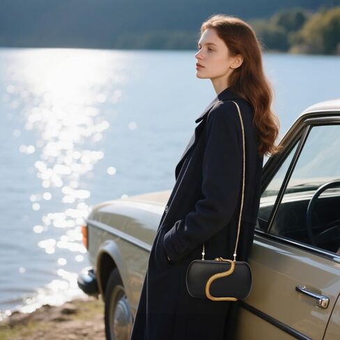 Clutch Purse for Women Evening Handbags Ladies Vintage Womens Crossbody Shoulder Bags PU Clutches with Detachable Chains in Kuwait