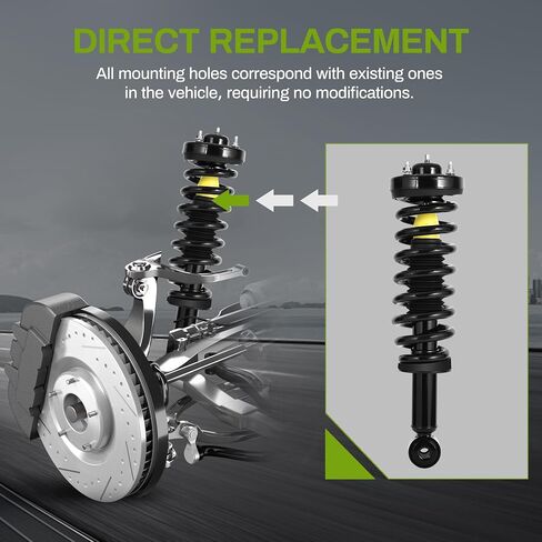 AUTOSAVER88 1-3" Front Shock Absorbers Compatible with 1997-2006 Wrangler TJ in Saudi Arabia
