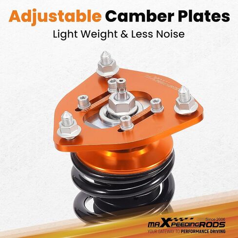 maxpeedingrods قطعتان من اللفائف الأمامية لنيسان S13 240SX 1989-1994، طقم تعليق كويلوفيرز قابل للتعديل 24 مستوى، طقم خفض الارتفاع قابل للتعديل، ذهبي in Saudi Arabia