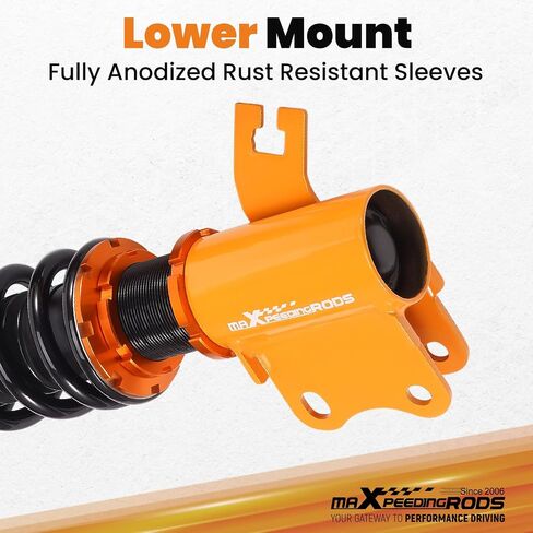 maxpeedingrods قطعتان من اللفائف الأمامية لنيسان S13 240SX 1989-1994، طقم تعليق كويلوفيرز قابل للتعديل 24 مستوى، طقم خفض الارتفاع قابل للتعديل، ذهبي in Saudi Arabia