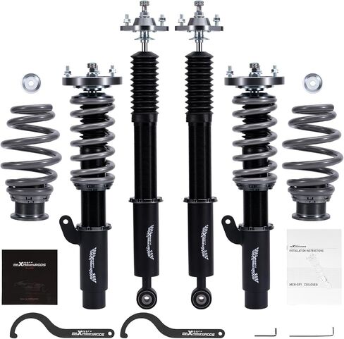 كويلوفيرس maxpeedingrods Racing Coilovers لهوندا سيفيك 1988-2000، لهوندا CR-X 1988-1991، لCR-X Delsol 93-97، لأكيورا إنتيجرا 1990-2001، 24 مستوى كويلوفر قابل للتعديل، مجموعة خفض T7 مطورة in Saudi Arabia