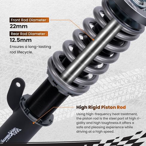 كويلوفيرس maxpeedingrods Racing Coilovers لهوندا سيفيك 1988-2000، لهوندا CR-X 1988-1991، لCR-X Delsol 93-97، لأكيورا إنتيجرا 1990-2001، 24 مستوى كويلوفر قابل للتعديل، مجموعة خفض T7 مطورة in Saudi Arabia