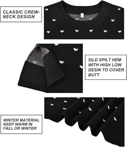 RITERA Plus Size Sweater for Women Pullover Crewneck Knit Side Split Sweatershirt Winter Casual Basic Oversize XL-5XL in Kuwait