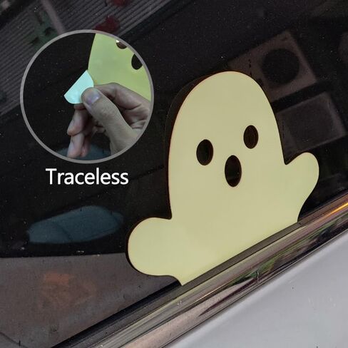 قطعتان من ملصقات نافذة السيارة لشبح الهالوين ديكورات تتوهج في الظلام ملحقات السيارة شارات مخيفة للسيارات in Kuwait