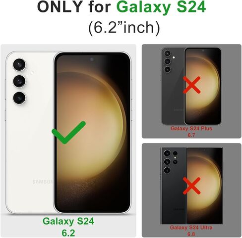 حافظة KEZiHOME Galaxy S24+ Plus 5G، حافظة محفظة Samsung S24 Plus، غطاء قلاب من الجلد الأصلي وحامل بطاقات RFID مغناطيسي متوافق مع Galaxy S24 Plus 5G (2024) (أزرق ملكي/بني) in Kuwait