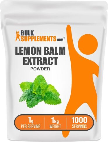 BulkSupplements.com Lemon Balm Extract Powder - Melissa Officinalis, Lemon Balm Supplement, Lemon Balm Powder - Vegan & Gluten Free, 1000mg per Serving, 500g (1.1 lbs) (Pack of 1) in Saudi Arabia