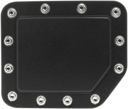 Cobra Tek Fuel Tank Gas Door Cover Self Adhesive | Fits 2004-2015 Titan | Black Color Stainless Steel Exterior Accessories in Saudi Arabia