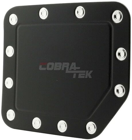 Cobra Tek Fuel Tank Gas Door Cover Self Adhesive | Fits 2004-2015 Titan | Black Color Stainless Steel Exterior Accessories in Saudi Arabia