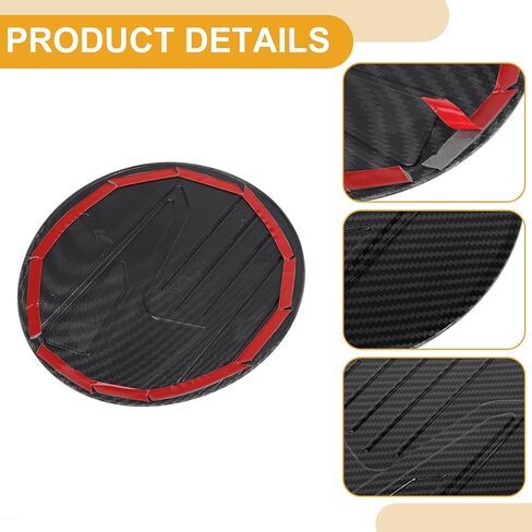 Fuel Tank Door Cap for Mazda CX-30 2020-2025 Fuel Filler Flap Cover Adhesive Type Carbon Fiber Black ABS Fuel Filler Door Gas Cap in Saudi Arabia