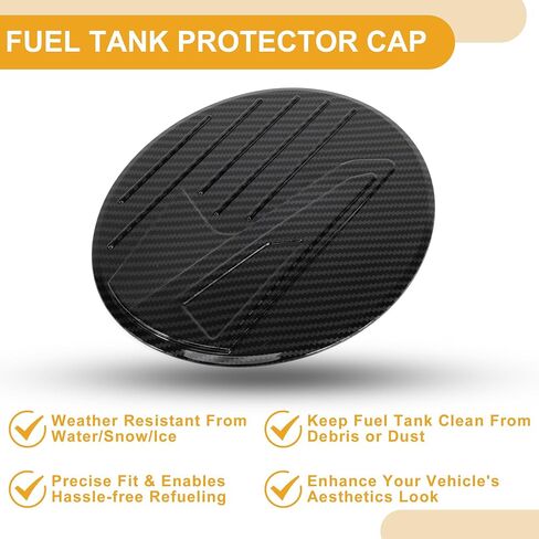 Fuel Tank Door Cap for Mazda CX-30 2020-2025 Fuel Filler Flap Cover Adhesive Type Carbon Fiber Black ABS Fuel Filler Door Gas Cap in Saudi Arabia