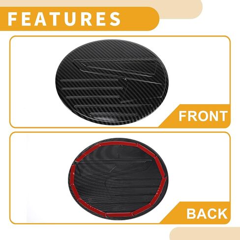Fuel Tank Door Cap for Mazda CX-30 2020-2025 Fuel Filler Flap Cover Adhesive Type Carbon Fiber Black ABS Fuel Filler Door Gas Cap in Saudi Arabia