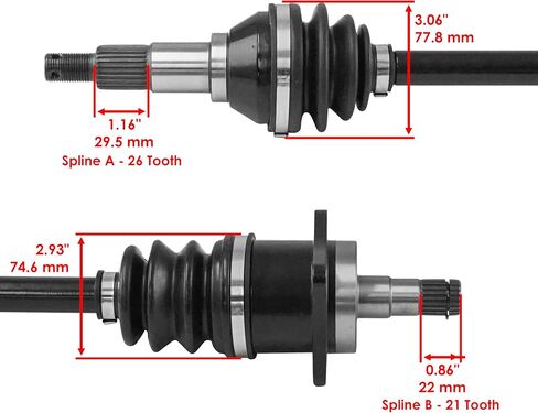 Caltric Front Left Complete Cv Joint Axle Compatible with Can-am Outlander 400 4X4 Ho Xt Efi 2007-2014 in Saudi Arabia