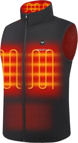 Venustas Softshell Heated Vest for Men, 10 Hrs Runtime, Electric Heating Golf Vest, lightweight windproof vest in Saudi Arabia