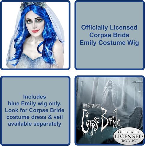Rubies Corpse Bride: Emily Merrimack Wig for Adults, Women's No Size in Saudi Arabia