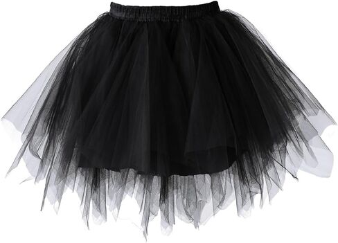 Women's Vintage Tulle Tutu Skirt 50s 80s Short Skirt Petticoat Ballet Bubble Costume for Cosplay Party in Saudi Arabia