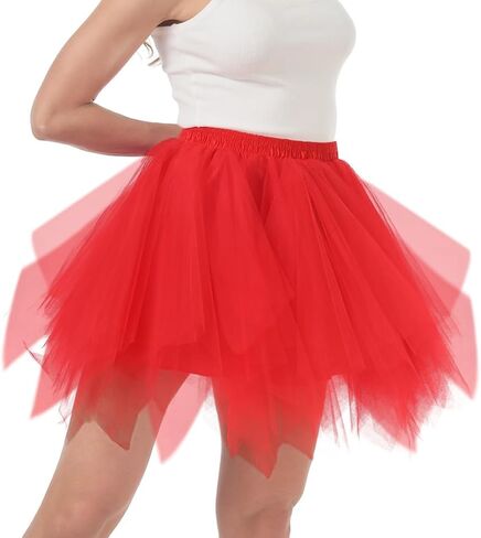 Women's Vintage Tulle Tutu Skirt 50s 80s Short Skirt Petticoat Ballet Bubble Costume for Cosplay Party in Saudi Arabia