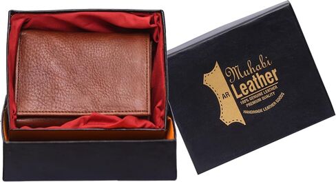 Mens Leather Wallets Rfid Blocking - Trifold Leather Wallet Secure, Durable & Slim Design with Ultra Strong Stitching, Travel Essentials Wallet - Extra Capacity with 7 Card Slots (Black) in Saudi Arabia