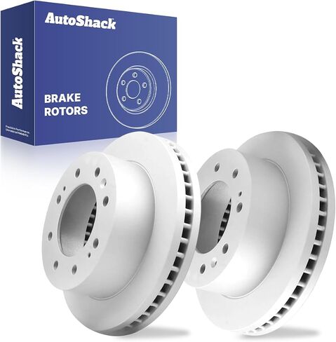 دوارات الفرامل الأمامية المحفورة والمشقوقة من AutoShack | بديل لسيارة جي إم سي سييرا 2500 HD شيفروليه سوبربان 2011-2025 سيلفرادو 2500 HD سيلفرادو 3500 HD | فضة مطلية بالزنك | مجموعة 2 جهاز كمبيوتر | سيلفر شيلد برو in Saudi Arabia