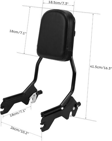 Green-L Sissy Bar Backrest Upright Standard Height with Docking Hardware Kit Fit for Harley Softail Standard 2020-2024 Heritage Classic Street Bob 2018-2025 in Saudi Arabia