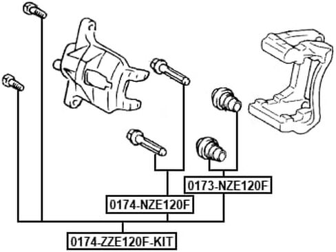 طقم دبوس منزلق للفرجار الأمامي فبراير 0174-ZZE120F-KIT OEM 47715-52010 in Saudi Arabia