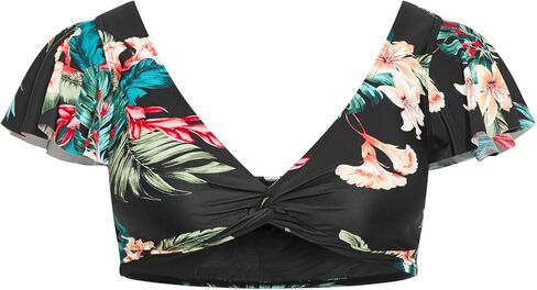 City Chic Women's Plus Size Top - Ingrid Cap Sleeve Print in Saudi Arabia