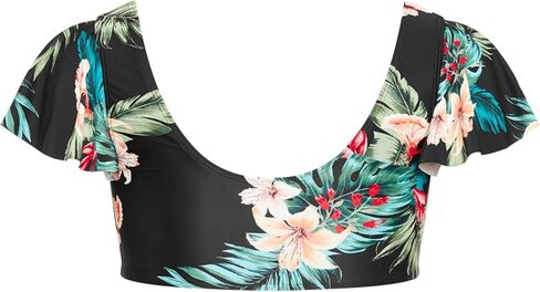 City Chic Women's Plus Size Top - Ingrid Cap Sleeve Print in Saudi Arabia