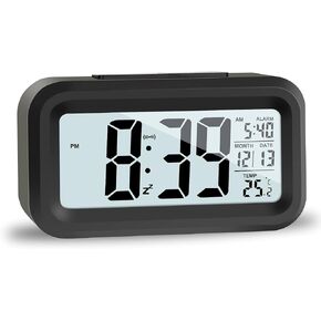 Upgraded Digital Alarm Clock, 4.3" LED Display with Temperature Larger Lound Light Control Portable Snooze Calendar Brightness for Everyone (Green) in Saudi Arabia