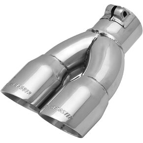 Flowmaster 15390 Exhaust Tip 3 Inch Dual Angle Cut Polished 304 Stainless Steel Fits 2.50 Inch Left Side Clamp on in Kuwait