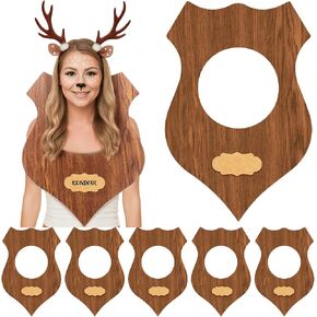 Halloween Trophy Head Costume Halloween Costume Accessories Hunter's Trophy Wall Taxidermy Costumes Homemade Taxidermy Costumes for Adult Men Women Role Play Party Favor Brown in Saudi Arabia