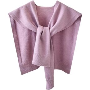 Sweater Shawl Wraps for Women Fashion Knitted Shawl Casual Knotted Shoulder Scarf Wrap Tops for Travel Holiday in Kuwait