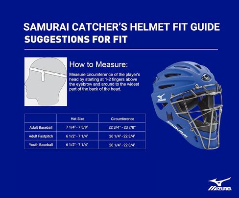 Mizuno G4 Samurai Catcher's Helmet, Purple in Saudi Arabia
