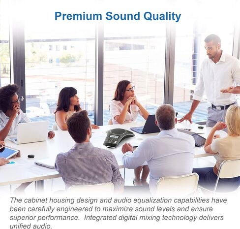 VTech VCS712 ErisStation DECT 6.0 Wireless Conference Phone with Two Wireless Mics Using Orbitlink Wireless Technology, Full-Duplex Speakerphone, Small & Medium Business, up to 24 Hrs. Talk time in Kuwait