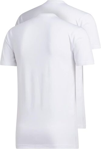 adidas Men's Stretch Cotton Crew Neck Undershirts (2-Pack), White/White, XX-Large in Saudi Arabia