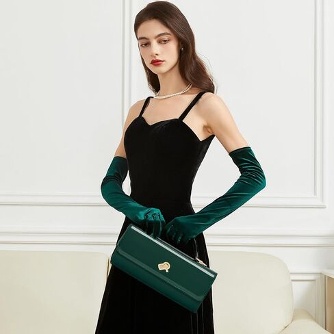 Women Metallic PU Leather Evening Clutch Purse Handbag Crossbody Shoulder Bag Square Box Bag Chic Handbag in Kuwait