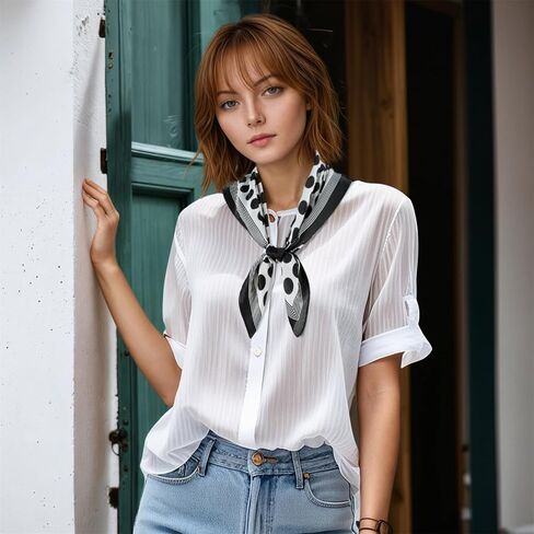 CYian الحرير الشعور وشاح للنساء وشاح مربع الحرير الأوشحة الرأس الأزياء الرقبة وشاح لحقيبة الشعر الأوشحة هدية in Kuwait