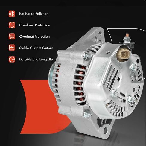 A-Premium Alternator Compatible with Toyota 4Runner, Pickup, 1993-1995, 2.4L, Manual Transmission, 12V 60A 1-Groove Pulley Clockwise, Replace# 101211-0190, 27060-35150 in Saudi Arabia