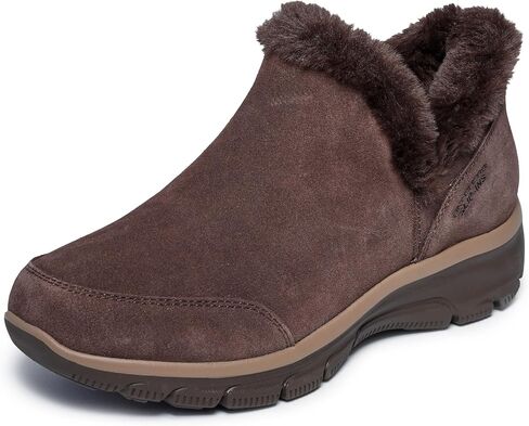 SKECHERS Easy Going - Fall Feeling Hands Free Slip-Ins | Hands Free Slip-Ins, Relaxed Fit, Air-Cooled Memory Foam, Faux Fur Lining, Water Repellent Suede in Saudi Arabia