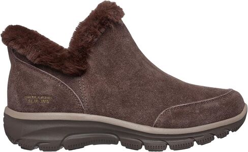 SKECHERS Easy Going - Fall Feeling Hands Free Slip-Ins | Hands Free Slip-Ins, Relaxed Fit, Air-Cooled Memory Foam, Faux Fur Lining, Water Repellent Suede in Saudi Arabia