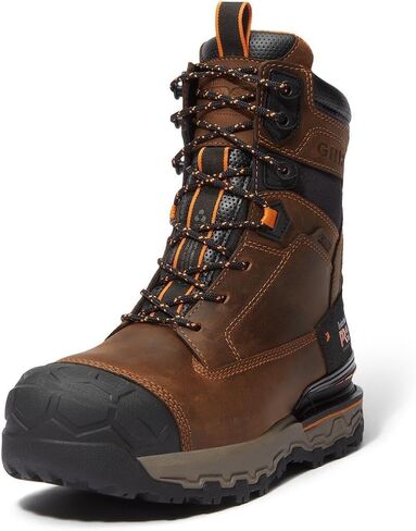 حذاء Boondock خفيف الوزن للرجال من Timberland PRO مقاس 8 بوصة، مركب آمن عند أصابع القدم معزول مقاوم للماء للعمل الصناعي in Saudi Arabia