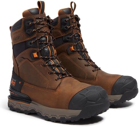 حذاء Boondock خفيف الوزن للرجال من Timberland PRO مقاس 8 بوصة، مركب آمن عند أصابع القدم معزول مقاوم للماء للعمل الصناعي in Saudi Arabia