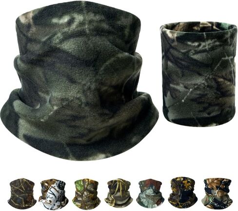 Camo Neck Warmer Gaiter Winter Polar Fleece Face Mask Cover Camouflage Scarfs US in Saudi Arabia