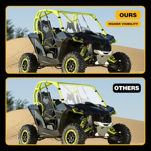 الزجاج الأمامي متوافق مع Maverick 1000R 2013-2018 Maverick Max 1000R 2014-2018 Maverick Turbo Max 1000R 2015-2017 PC الزجاج الأمامي الكامل in Saudi Arabia