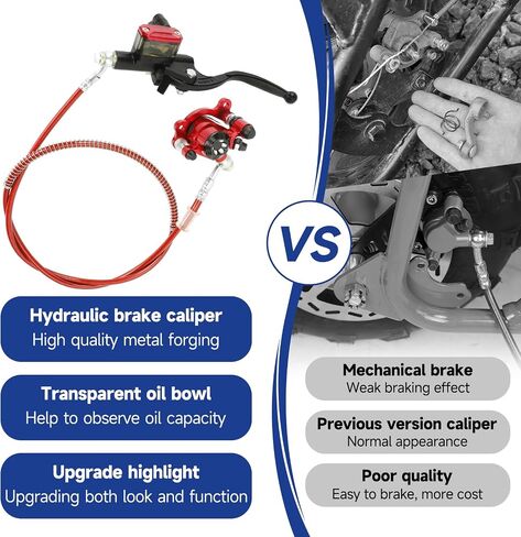 Mini Bike Hydraulic Brake Caliper Kit Compatible with Baja Doodle Bug DB30 Blitz Dirt Bug Racer GMB100 Predator 79cc 97cc 212cc 2.5HP 2.8HP Engine Minibike Parts with Throttle Cable Assembly in Kuwait