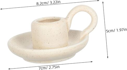 Cabilock 2Pcs Ceramic Candleholder Unique Cup Design Style Candlestick Holders for Home Decor Cozy Atmosphere Enhancer for Desktop Decoration in Saudi Arabia