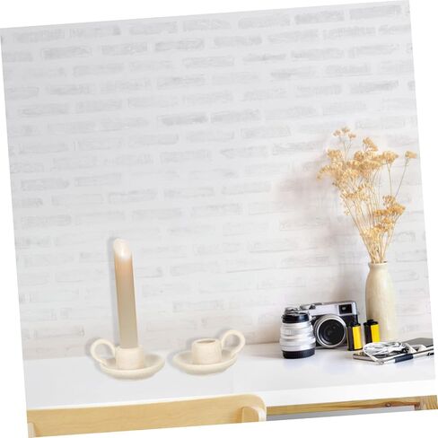 Cabilock 2Pcs Ceramic Candleholder Unique Cup Design Style Candlestick Holders for Home Decor Cozy Atmosphere Enhancer for Desktop Decoration in Saudi Arabia