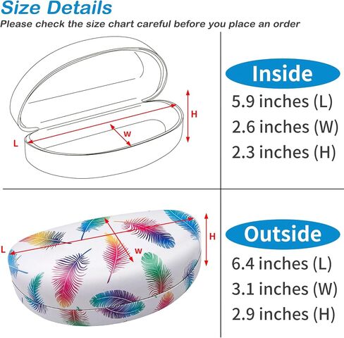 Hard Shell Sunglasses Case, Various Patterns Leather Case for Sunglass,Eyeglasses with Cleaning Cloth in Saudi Arabia